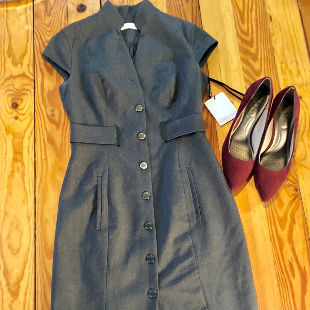 Calvin Klein Gray Dress Size 0